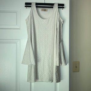 cold shoulder bell sleeve dress